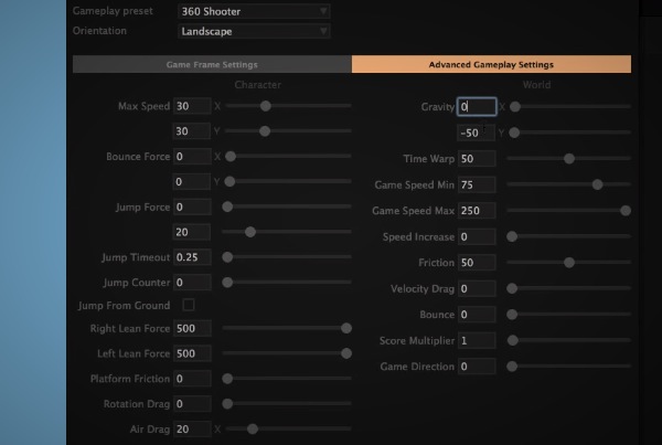 Advanced World Gameplay Settings