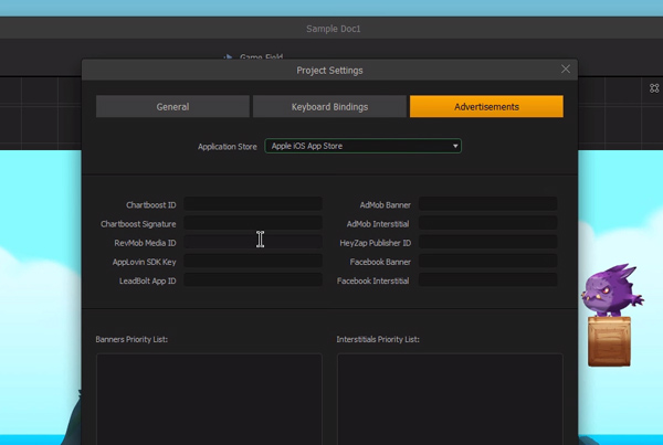 Advertisement Settings