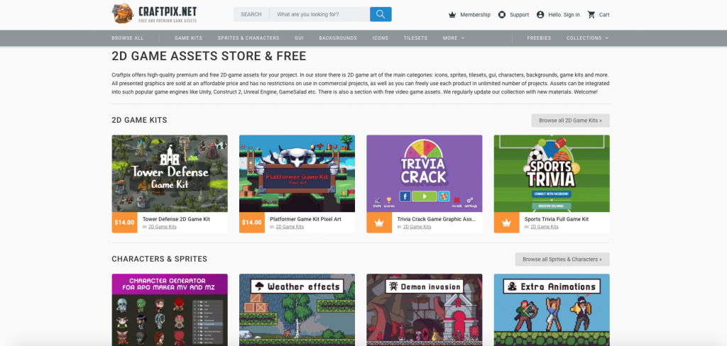 Craftpix - free game art