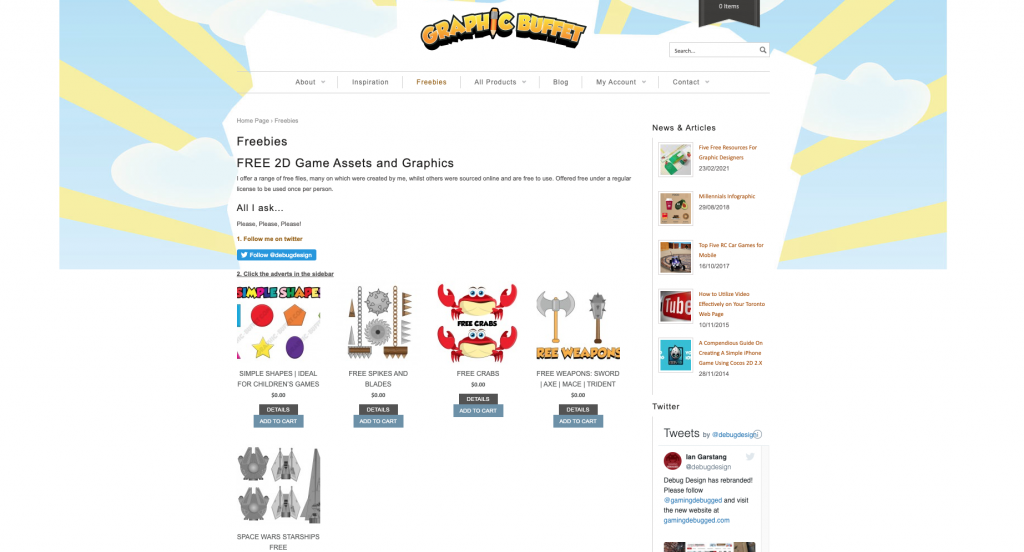 Graphic Buffet - free game art