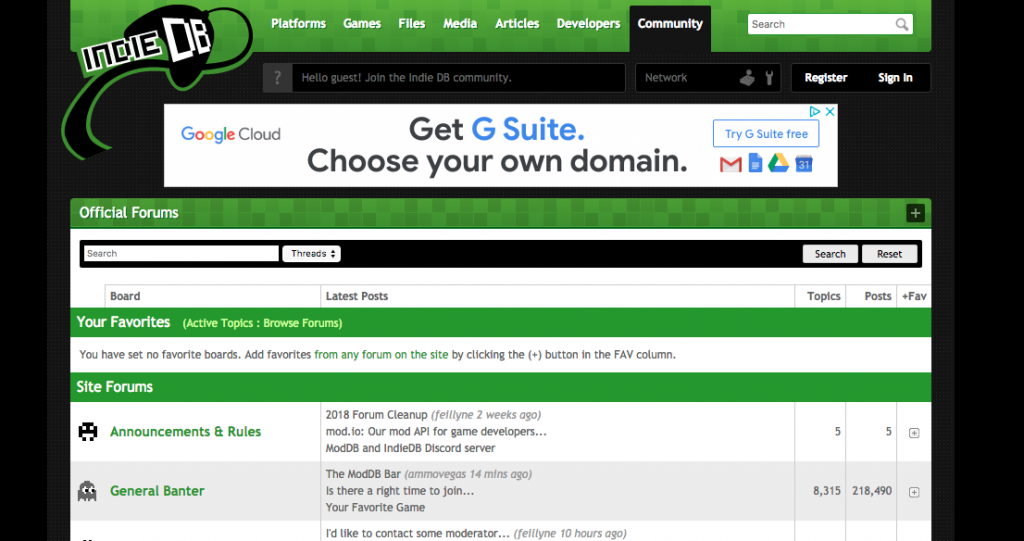 IndieDB Forum