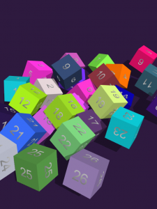 Cube with Dynamic Numbers